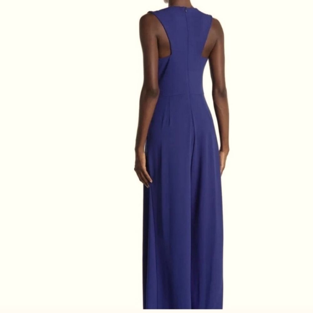 MARINA Dark Blue Ruffle Formal Wide Leg  Jumpsuit - Picture 6 of 13